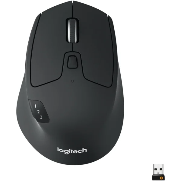 Logitech M720 Triathlon Multi-Computer Wireless Mouse (Black)